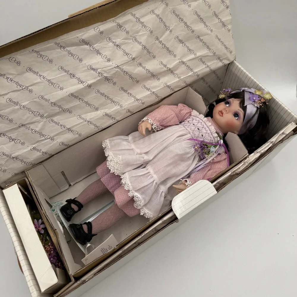 Vintage Kay McKee Shy Violet Porcelain Doll Hamilton Collection 1991 w/ Box Auth